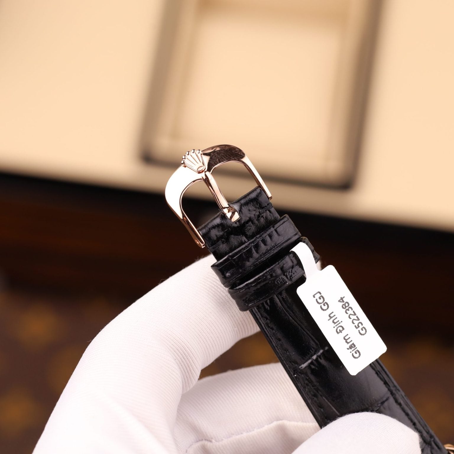 Rolex Cellini Dual Time 50525 Imitation Watch Black Dial Case 18K