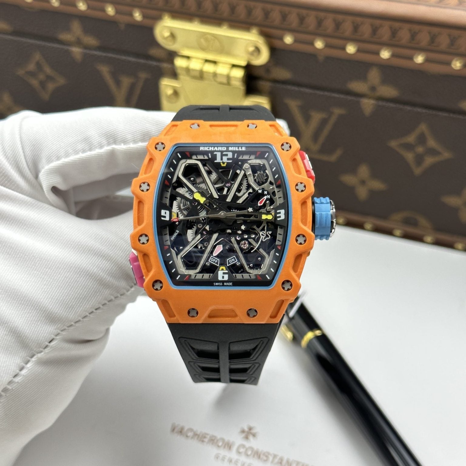 Richard Mille Swiss 1:1 Watch RM35-03 Rafael Nadal Salmon Case
